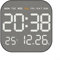 Sophisticated Metal Brushed Face LED Alarm Clock for Modern Living Spaces (black)