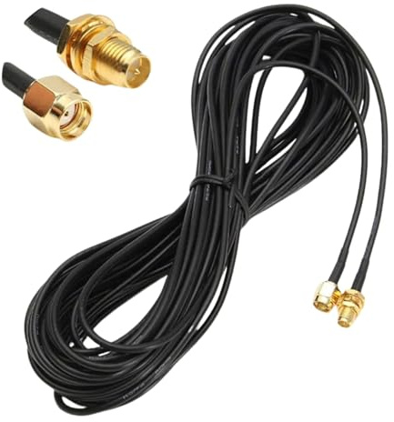 PA Products 10m SMA Male to SMA Female Coaxial Pigtail RG174 Antenna Extension Cable WIFi