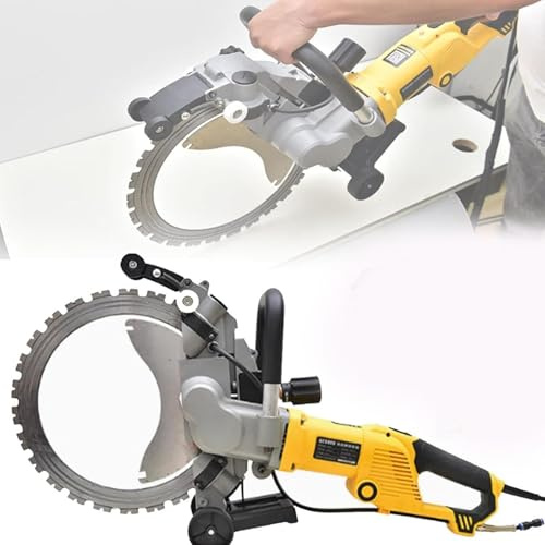 SSQUZA Betonringsäge,40 cm Betonringsäge,Betonschneider,8000W Elektrische Ringsäge,Inkl Wasserleitung,Pumpe,Sägeblatt,Für Stein,Bewehrungsstahl (Schnitttiefe 30 cm),1xblade