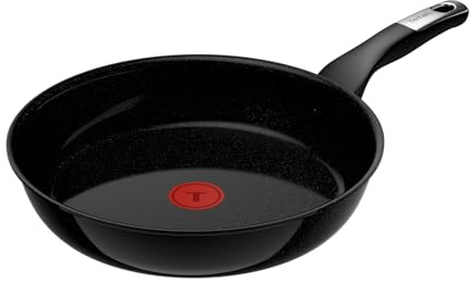 Tefal Explore On Keramikpfanne 28 cm, langlebige keramische Antihaftversiegelung, Fusioncore-Technologie, kratzfest, tiefe Form, Thermo-Signal, für alle Herdarten geeignet, Schwarz, G2140632