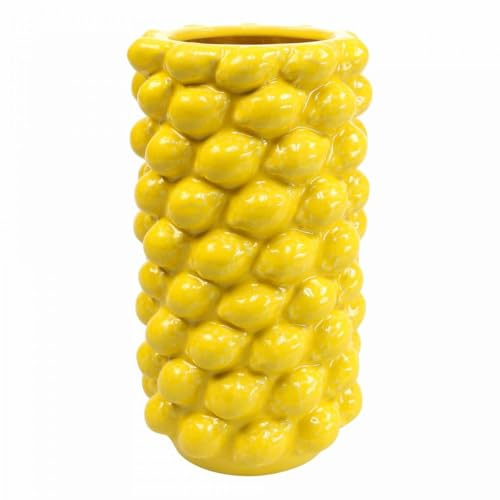 Floristik24 Zitronenvase Gelb Vase Sommerdeko Ø15cm H30cm