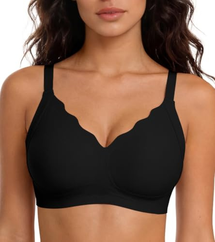 SHEKINI Reggiseno Donna Senza Ferretto Push up Imbottito Senza Cuciture Supporto Taglie Forti Reggiseni Invisibile Confortevole Seamless Bralette