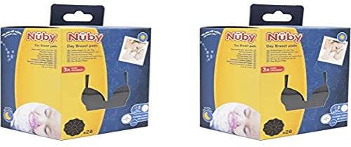 Nûby – 2 Packungen mit ultrafeinen Stilleinlagen – Tag – Schwarz – 2 x 30 Stück
