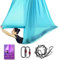 Aerial Yoga Hammock L:5M W:2.8M Aerial Pilates Silk Yoga Swing Set with 2000 Ibs Load Include Daisy Chain, Pose Guide (Sky Blue)
