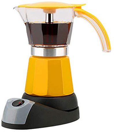 Infinitely Great Home Decor Center Cafetière électrique Cafetière électrique 6 Tasses de cafetière Espresso Latte Maker Percolator Moka Pot Tool Sets (Jaune)