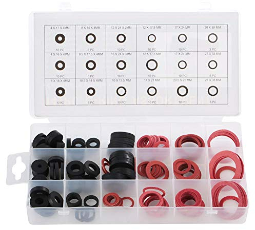 141Pcs Tap Seal, Kit Sanitär Dichtung Gummi Unterlegscheibe Sortiment Set verschiedene Größe für Hahn, Luftzylinder, Ventil, Pumpe, Automobil, Lager