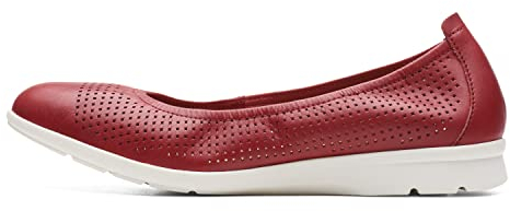 Clarks Damen Airabell Mid, Rotes Leder, 42.5 EU