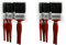 Bizwizz 10pc Professional Paint Brushes with No Loss of Bristle Paintbrush Heads 10 Piece Pack Set, Studio Craft & Technique for Architects(Emulsion Brush) (10 Pc Set, Red Handle)
