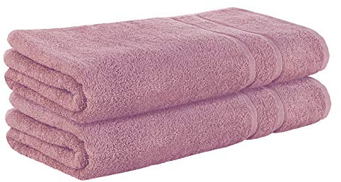 StickandShine 2er SET Premium Frottee Saunatuch 80x200 cm in Mauve Lila in 500g/m² aus 100% Baumwolle