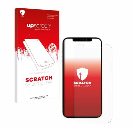 upscreen Schutzfolie für Apple iPhone 12 | Transparenter Displayschutz Made in Germany Kristall-Klar Kratzschutz Anti-Fingerprint