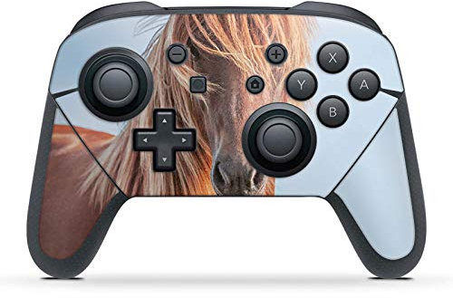 DeinDesign Skin kompatibel mit Nintendo Switch Pro Controller Folie Sticker Pferd Animal-Look Tiere