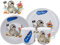 Geschirr mit Namen / 3-tlg. Porzellan-Set/Robbe Augenklappe/Seehund Pirat/Kindergeschirr/Carstens Keramik