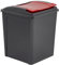 M1SS 25L, 50L Litre Plastic Indoor, Outdoor Recycle Recycling Waste Bin, Slimline Bin with Lid for in the Home/Kitchen - Made in UK (Red, 50L)