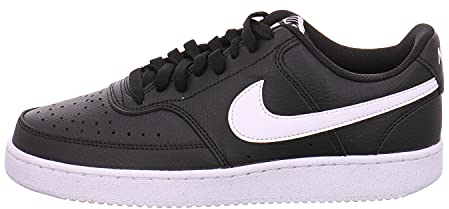 NIKE Men's Court Vision Low Next Nature Basketball Shoe, Black/White-Black, 12 UK