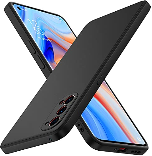 iVoler Cover in Silicone per Oppo Reno4 PRO 5G / Oppo Reno 4 PRO 5G con Protezione della Fotocamera, Ultra Sottile Custodia in TPU Morbida Anti-Graffio Antiurto Protettiva Case, Nero