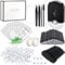 Eyelash Extension Supplies Lash Extension Kit USB Air Conditioning Blower,Silicone Pad,Under Eye Gel Pads,Mini Makeup Mirror,Tapes,Tweezers,Glue Rings,Eyelash Brushes,Micro Brush Applicators