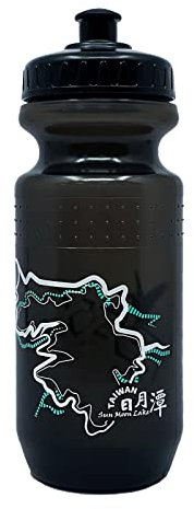 PAX 22oz Black Cycling water bottle mix white with green map, BPA Free , Sport Water Bottle , Sport & Bike Squeeze Bottle , Bottles Fit in Bike Cages , Great for Adults & Kids