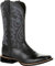 Stivali da Cowboy da Uomo Vintage Stivali Western Quadrato Testa Ricamo Modello Stivali a metà Polpaccio Antiscivolo Patchwork Stivali da Equitazione Lavoro Escursionismo 38-48 (48,Nero)