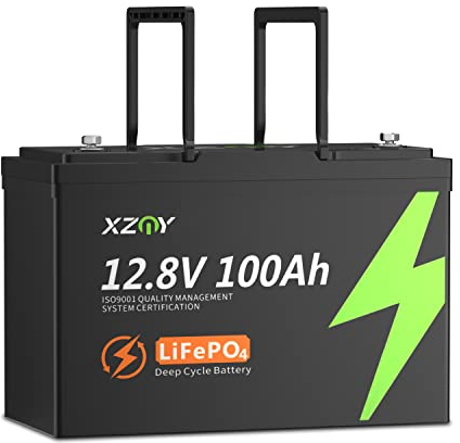 XZNY® 12V 100Ah LiFePO4 Lithium-Batterie Pro, Eingebautes 120A BMS für bis zu 1536W Ausgangsleistung,12V 100Ah LiFePO4 Akku für Solarbatterie, Haushaltsgeräte, Netzunabhängige Systeme, Solarpanel Kit