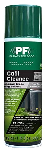 PURAFILTER 2000 Coil Cleaner Foaming Spray | Use on AC HVAC Condensers and Evaporator Coils | Commercial and Professional Grade Cleaner