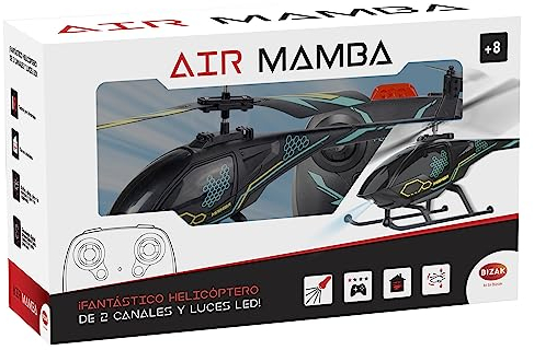 Bizak FLYBOTIC Air Mamba, helicóptero radiocontrol con 2 Canales, con Luces LED, Juguete de fácil Control con Infrarrojos para Principiantes, Regalo a Partir de 8 años de Edad, (62004753)