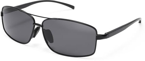 AOURBENE Herren Vintage eckig Fliegerbrille Polarisierte Sonnenbrille Pilotenbrille sonnenbrille UV400 Schutz Sonnenbrille