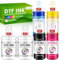 CenDale Verbesserte Auto-Fill DTF Tinte – 700 ml DTF Transfertinte für Epson ET-8550 ET-8500 Drucker, Wärmeübertragungsdrucktinte Set 100 ml x 4 CMYK, 150 x 2 Weiß (Anti-UV/ICC-frei)