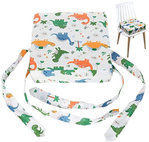 Pacienjo Kindersitzerhöhung für Tisch,Baby-Hochstuhl-Zusatzkissen | Tragbare Reise-Sitzerhöhung mit verstellbaren Gurten für Baby- -Kinder