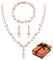 Toplstud Hochzeit 925 Schmuckset Silber Damen, Halskette Armband Ohrringe in Form eines Blattes mit Perlen und Zirkonia, Hochzeitstag Geschenke für Braut Frauen