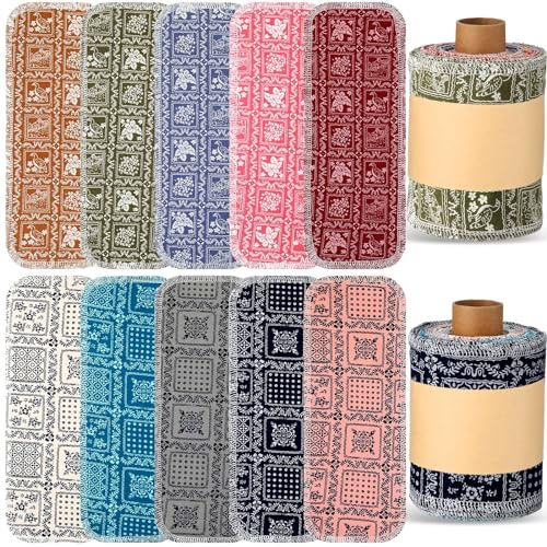 VitalCozy Wiederverwendbare WC-Handtücher, waschbar, Bidet-Handtücher, abwischbar, papierlose Handtücher, Rolle, saugfähige Baumwollhandtücher, Papierhandtücher für Küche, papierlose Geschirrtücher