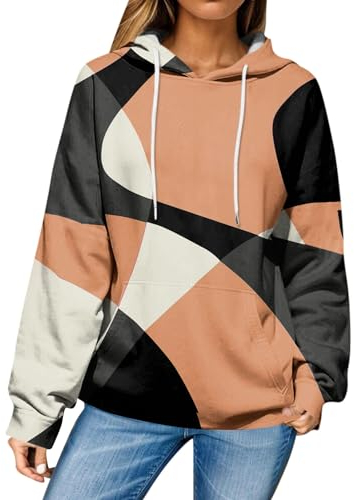 Feuerwehr Pullover Wolldecke Mit Ärmel Erwachsene Winterkleider Damen Weihnachtspulli Oversized Hoodie Mädchen Kapuzenpullover Strickjacke Damen Sommer Weihnachts-Shirt(4-Orange, S)