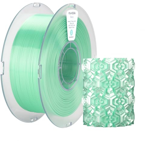 kexcelled PLA Silk Seide Filament 1,75 mm, Shiny Gloss 3D Drucker Filament, Maßgenauigkeit +/- 0,03 mm, 1 kg Spule (2,2 lbs), Seidige Oberfläche, Ordentliche Wicklung, Grün