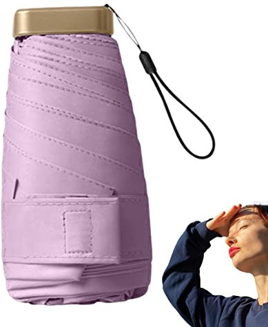 Lambo Parasol – Parasol compact à six reprises, compact anti-UV avec double usage pour le soleil et la pluie, parasol coupe-vent avec 99 % de protection UV