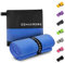 ZENACROSS Mikrofaser Handtuch mit Transportbeutel - Schnelltrocknendes und vielseitiges Fitness Handtuch - Sporthandtuch Größen XL - Blau - 90x180cm