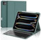 Funda con Teclado para iPad Pro 13'' (M4) 2024, Teclado Bluetooth Inalámbrico Desmontable con Funda Protectora Delgada y Ranura para Bolígrafo para iPad Pro 13 Pulgadas M4 2024 Tablet, Verde Oscuro