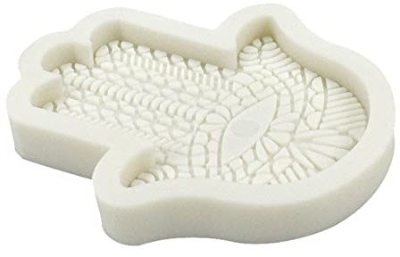 BABYVIVA Moule en silicone en forme de main de Fatma pour fondant, gâteau, pâtisserie, décoration de pâtisserie, outils de décoration en résine époxy, moule à savon fait à la main