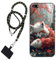 WUACYEAMING Case Compatible with iPhone 5/5S/SE(2016),Clear with Design Soft TPU Shock Absorption Slim Embossed Pattern Fox branch maple leaf+Cell Phone Lanyard ×1