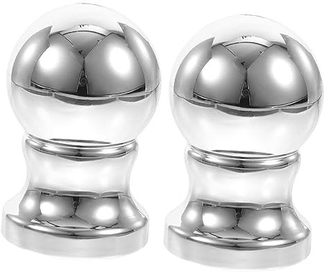 HANABASS Flag Pole Supplies 2 Pc Abs Flag Pole Finial Topper Garten Fahnenmast Rotierenden Flagge Topper Silber Farbe