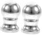 HANABASS Flag Pole Supplies 2 Pc Abs Flag Pole Finial Topper Garten Fahnenmast Rotierenden Flagge Topper Silber Farbe