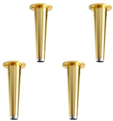 JINGSHIQIAOPL 8 bis 20 cm Möbelfüße Verstellbar aus Metall, Füsse für Schränke, Füße für Möbel 4er-Set (Schwarz, Gold, Grau, Weiß)(Gold,20CM/8IN)