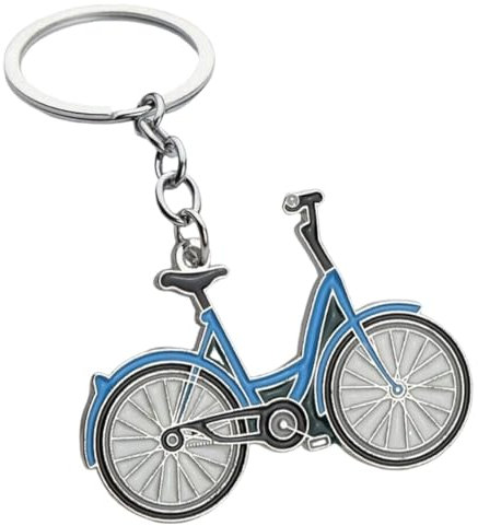 1 porte-clés, porte-clés de vélo, porte-clés de cycliste, breloque accessoire pour dames et filles passionnées de cyclisme (bleu)