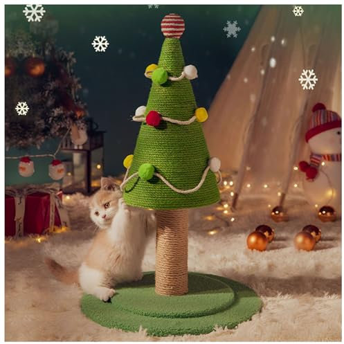 Tiragraffi per Gatti, Tiragraffi per Gatti Albero di Natale per Gatti Torre per Gatti, Tiragraffi per Gatti in Sisal, Tiragraffi per Gatti da Interno (Medio: 30 X 47 cm/11,8 X