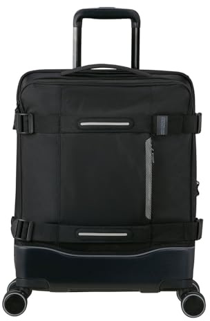 American Tourister Urban Track Spinner Handgepäckkoffer, 55 cm | Schwarz, Weichschalenkoffer, 55H x 40W x 23D cm, 41.5 L, 2.7 kg, mit TSA-Schloss und laufruhigen Doppelrollen