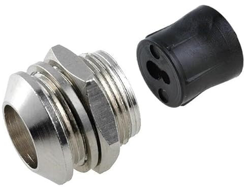 RTM-8080-NI Fassung für LEDs 8mm Nickel konvex mit Kunststoffblende