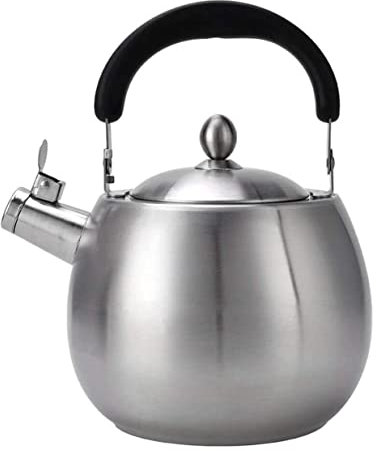 Bouilloire pour plaque de cuisson à gaz, Sifflet for cuisinière avec poignée ergonomique Cool Grip, bouilloire sifflante, théière(5L)