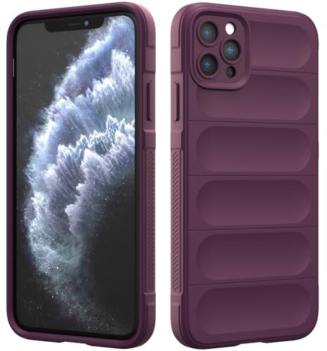 RIIMUHIR Funda Silicona Compatible con iPhone 11 Pro MAX, Protectora de Cuerpo Completo, Antigolpes Carcasa, Protección Lente Cámara, Tacto Suave y Sedoso Caso (Violeta Oscuro)
