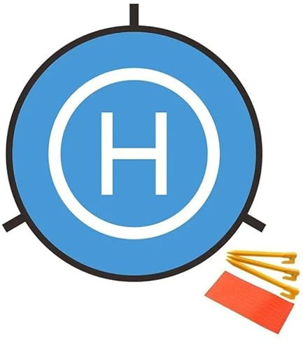 REFLEX CAMERA Drohnen-Landeplatz, 90 cm, schnell faltbar, doppelseitig, wasserdicht, für ferngesteuerten Hubschrauber, DJI Spark Mavic Air Pro/Phantom 3/4, hohe Sichtbarkeit, inkl. Heringen und