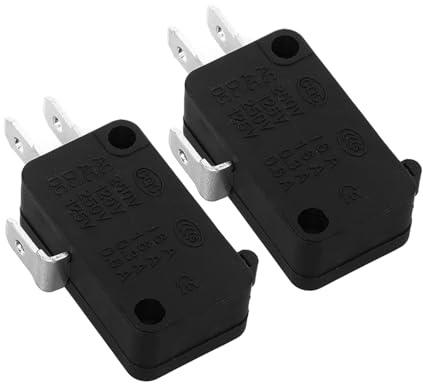 STOBOK 2pcs Metal Plastic Microwave Door Switch Replacement Micro Momentary Switch for Oven Rice Cooker