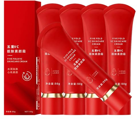 Swarous Moisturizing Brightening Tone-Up Concealer Cream – Fünffache VC-Hautpflegecreme für alle Hauttypen mit Ölkontrolle, langanhaltender und wasserfester Wirkung (5)