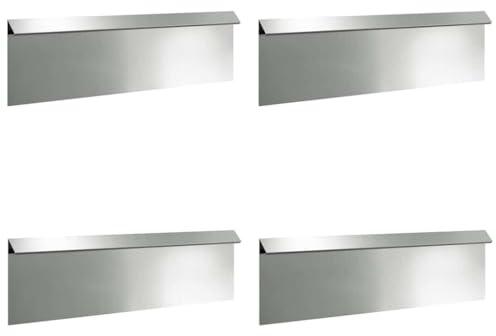 vidaXL Schneckenzaun 4 stk. 100 x 3,5 x 25 cm Verzinkter Stahl Silber